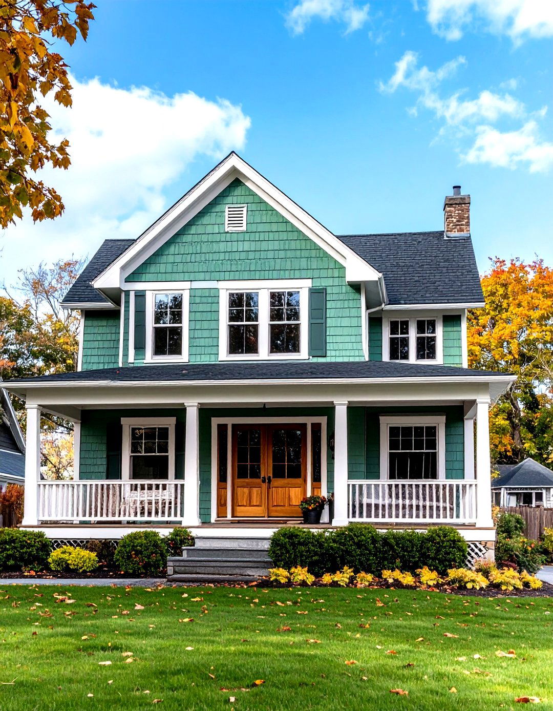 Light Green Shingle Style Home - 24 Light Green House Exterior Ideas