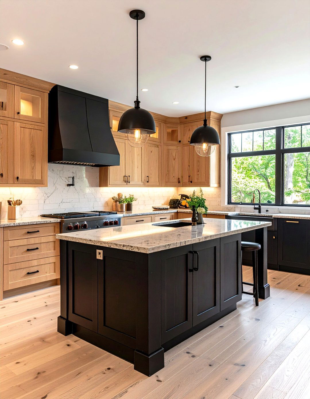 Light Oak Cabinets with Black Appliances - 24 What Color Cabinets Go With Black Appliances