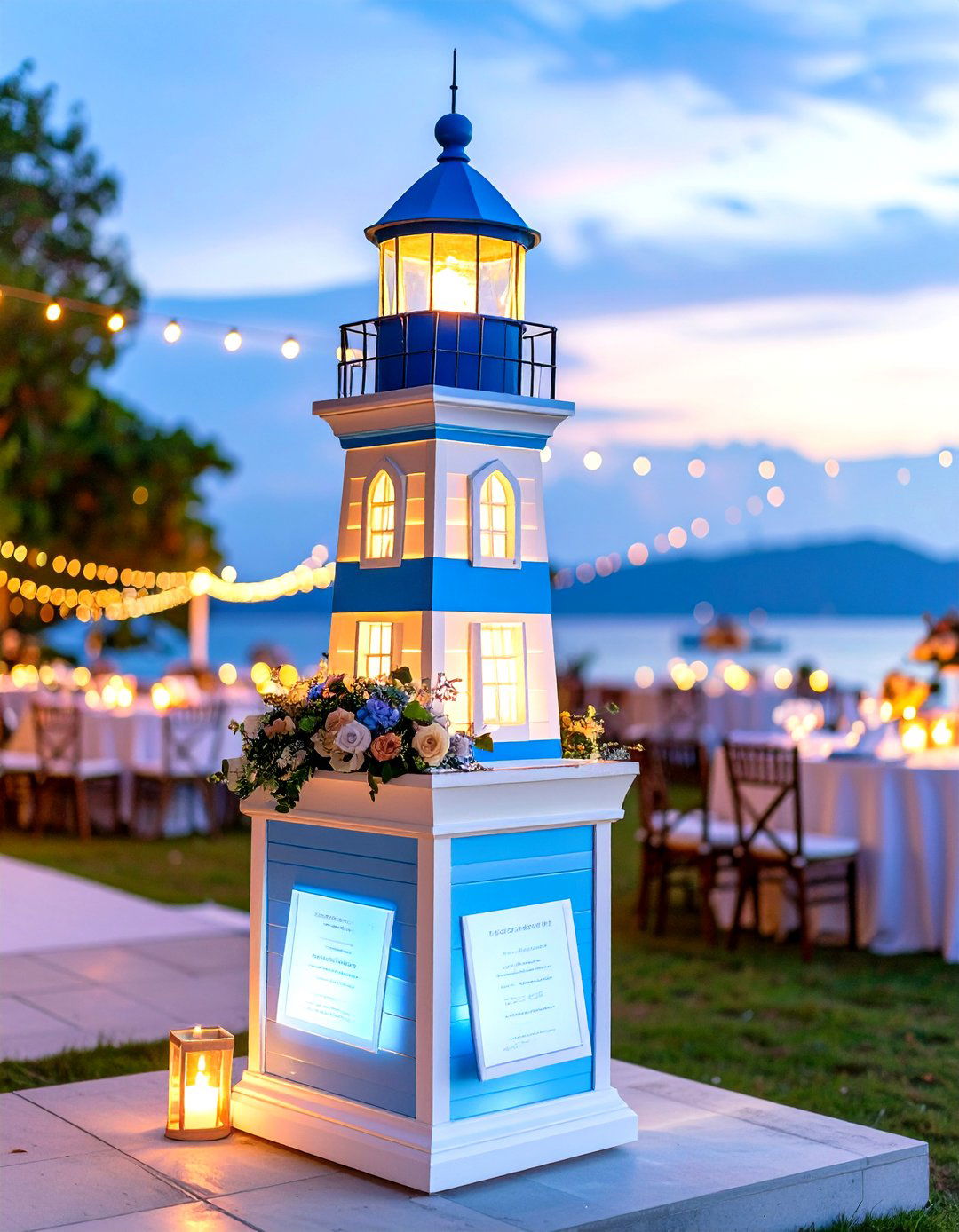 Lighthouse Beacon Card Box - 24 Wedding Card Box Ideas