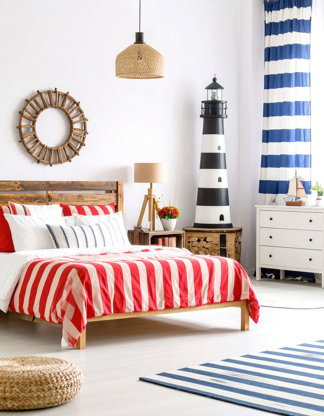 Lighthouse Keepers Nautical Bedroom - 24 Pirate-themed Bedroom Ideas
