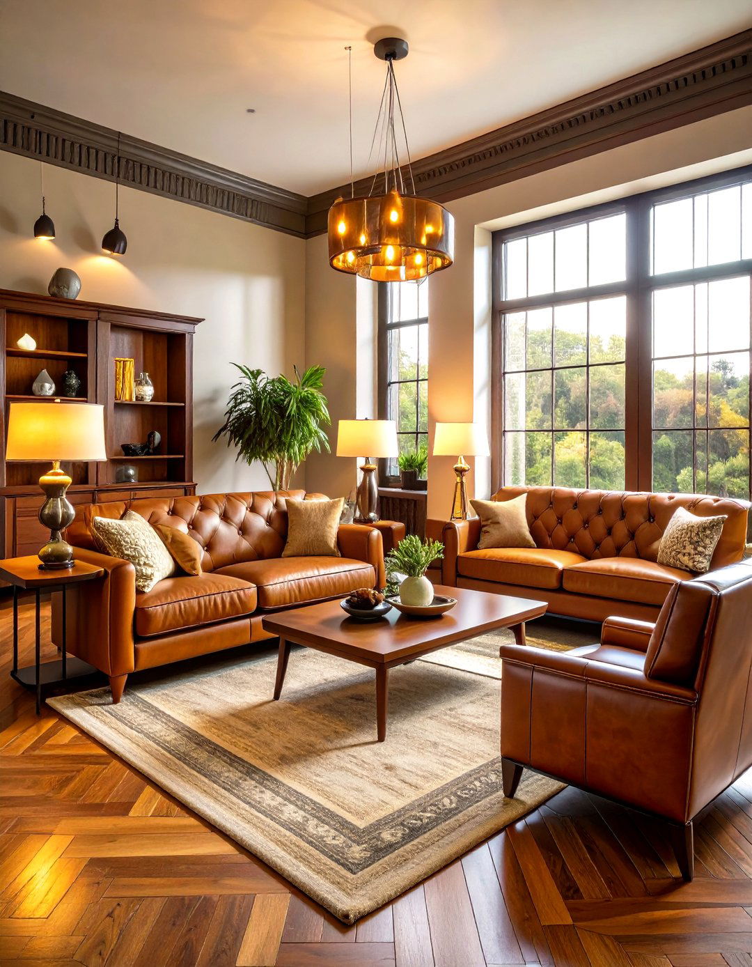 Lighting Design Brown Leather Focus - 24 Dark Brown Couch Living Room Ideas