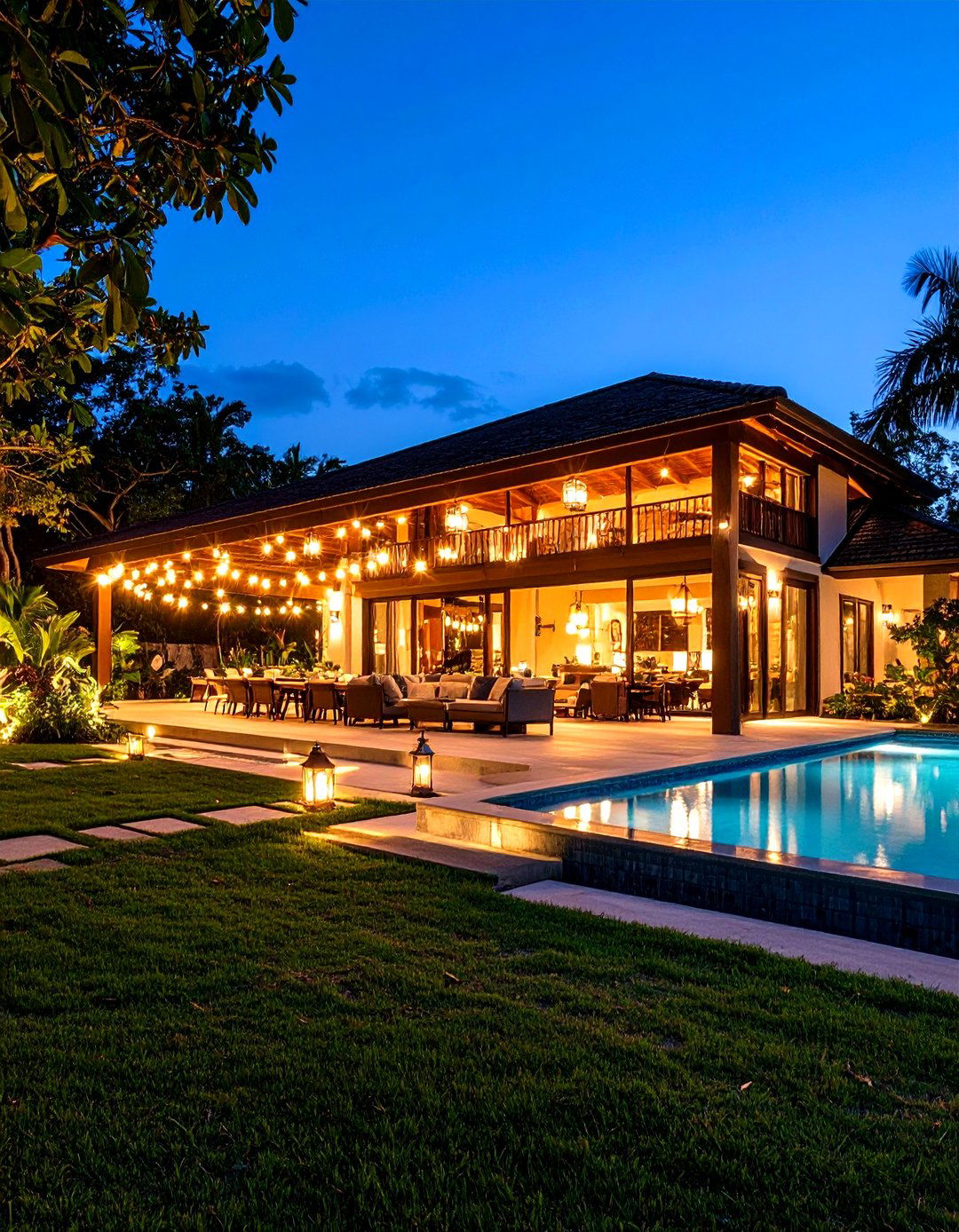 Lighting Focused Lanai for Evening Ambiance - 24 Lanai Porch Ideas