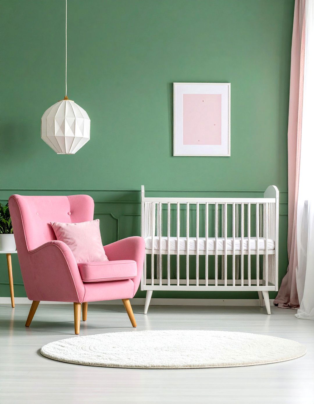 Lime Green and Hot Pink Retro Nursery - 24 Pink and Green Nursery Ideas
