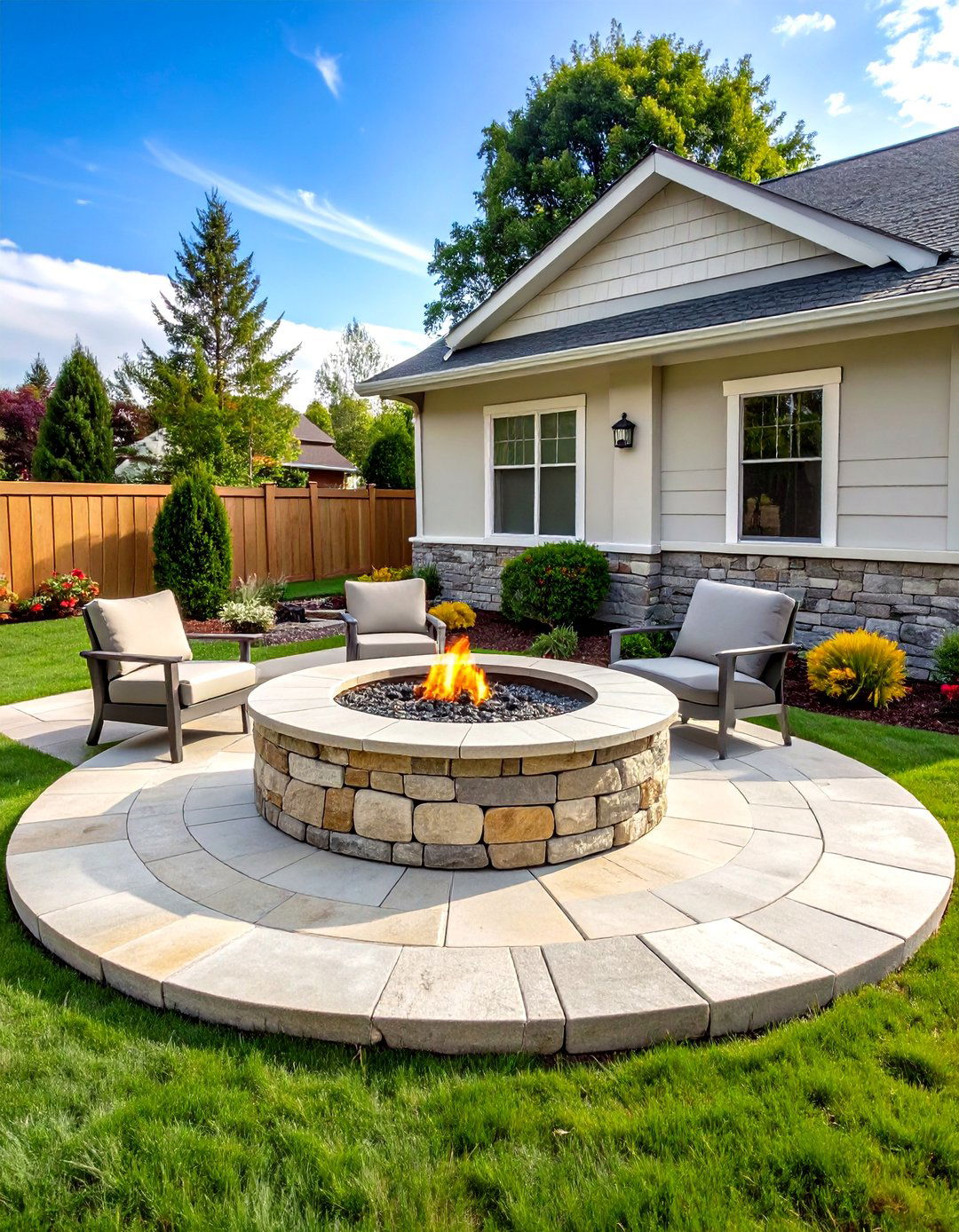 Limestone D Rock Construction - 24 Rock Fire Pit Ideas