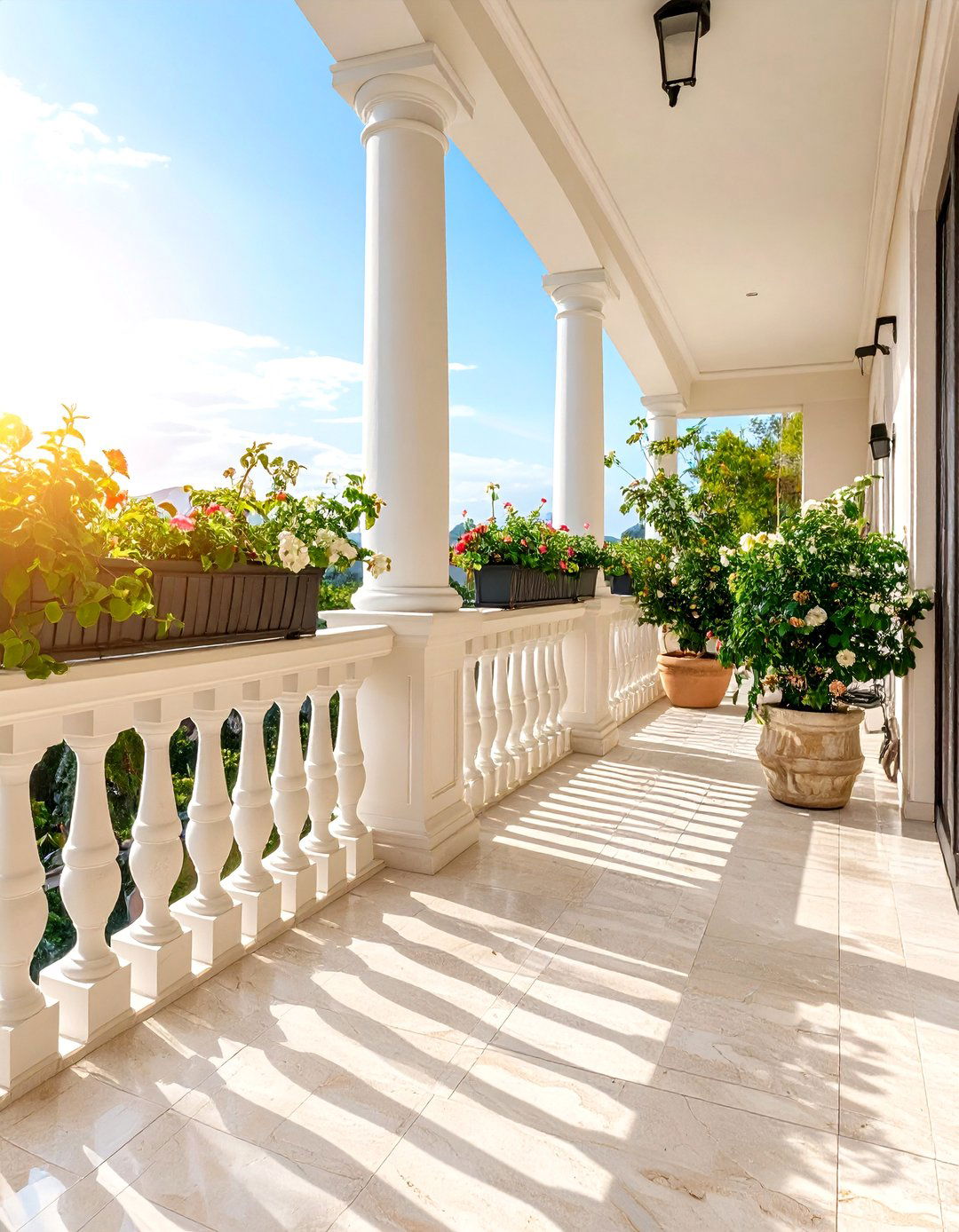 Limestone Effect Porcelain Balcony - 24 Balcony Tiles Ideas