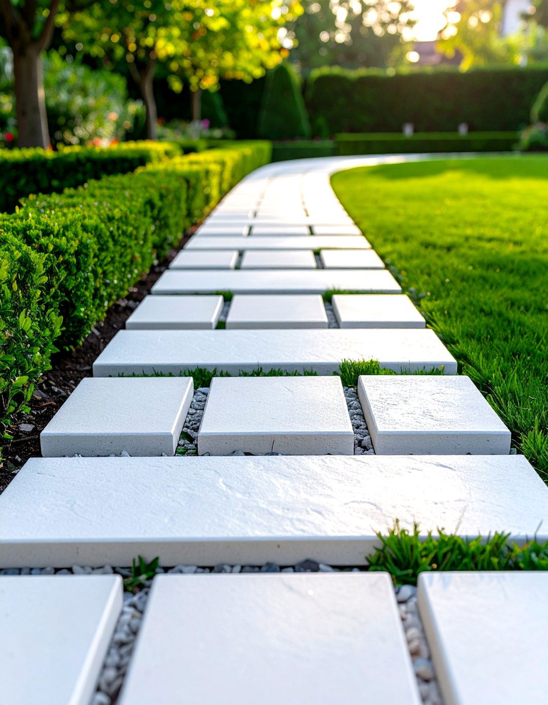 Limestone Formal Pathways - 24 Stone Walkway Ideas