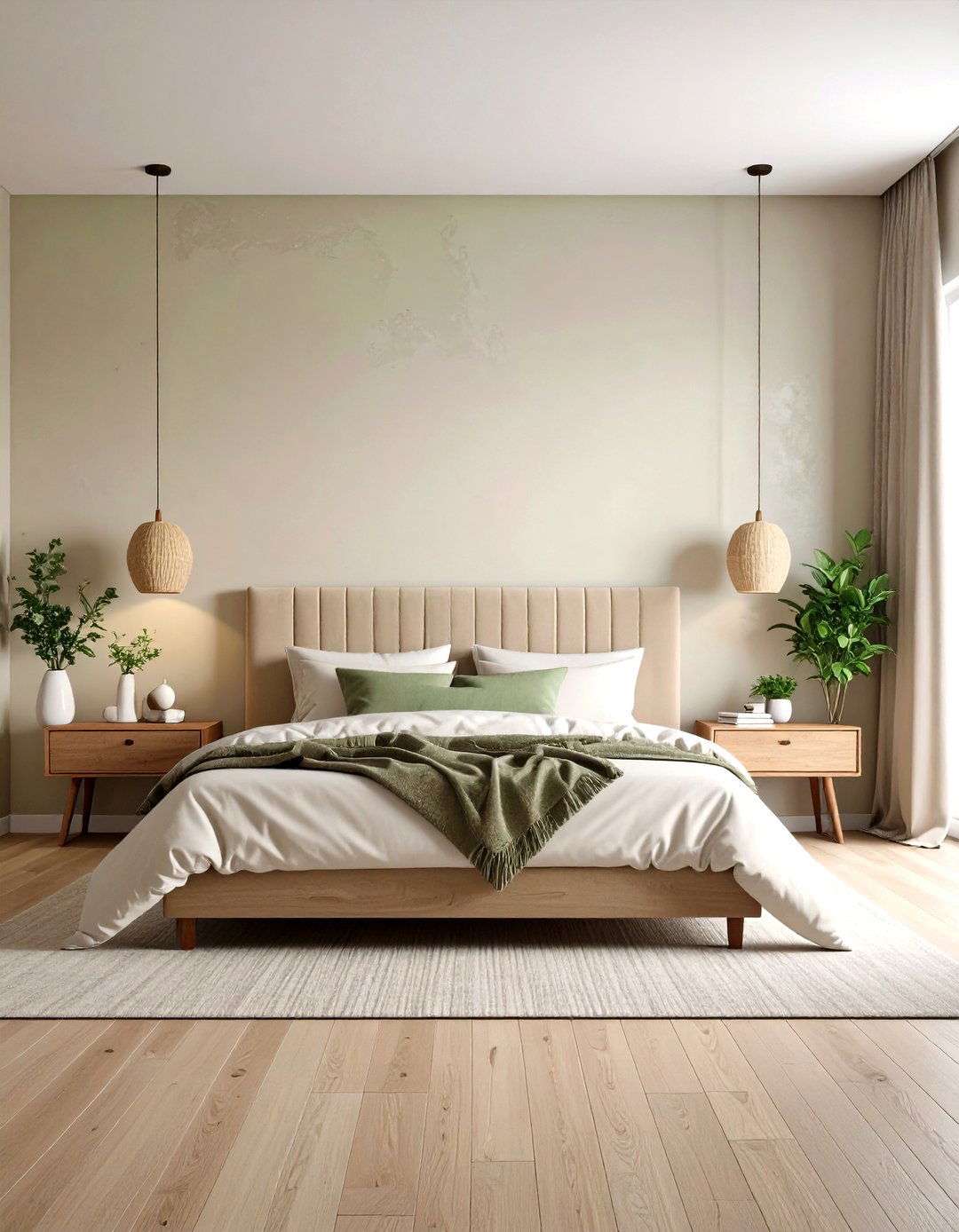 Limewash Textured Accent Wall - 24 Bedroom Accent Wall Ideas