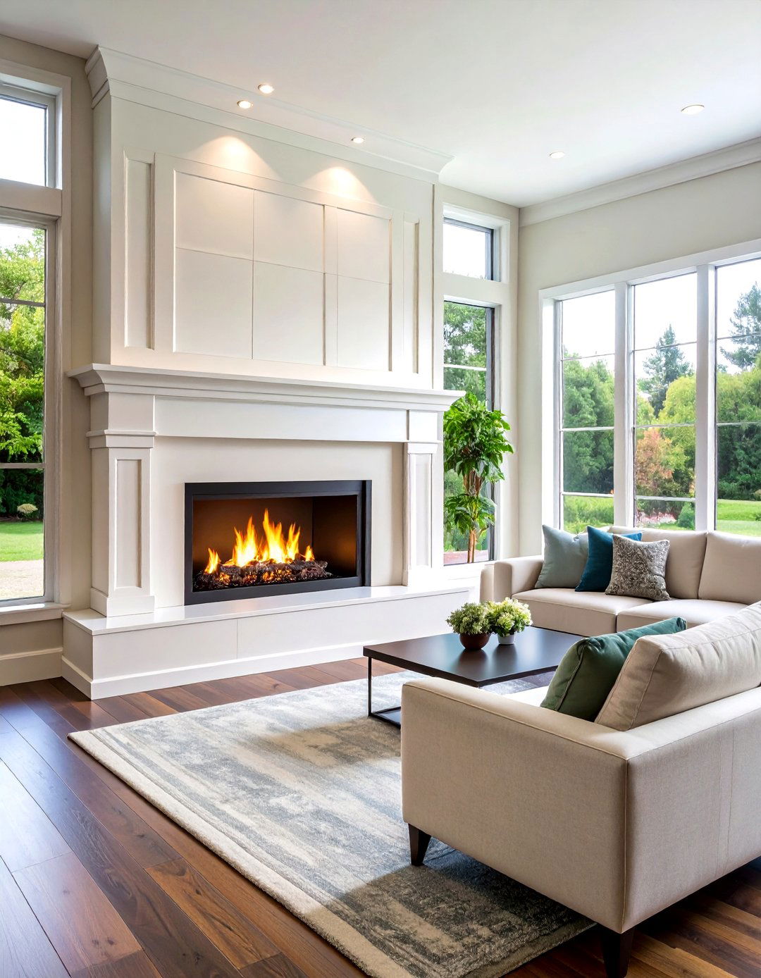 Linear Electric Fireplace Walls - 24 Fireplace Wall Ideas