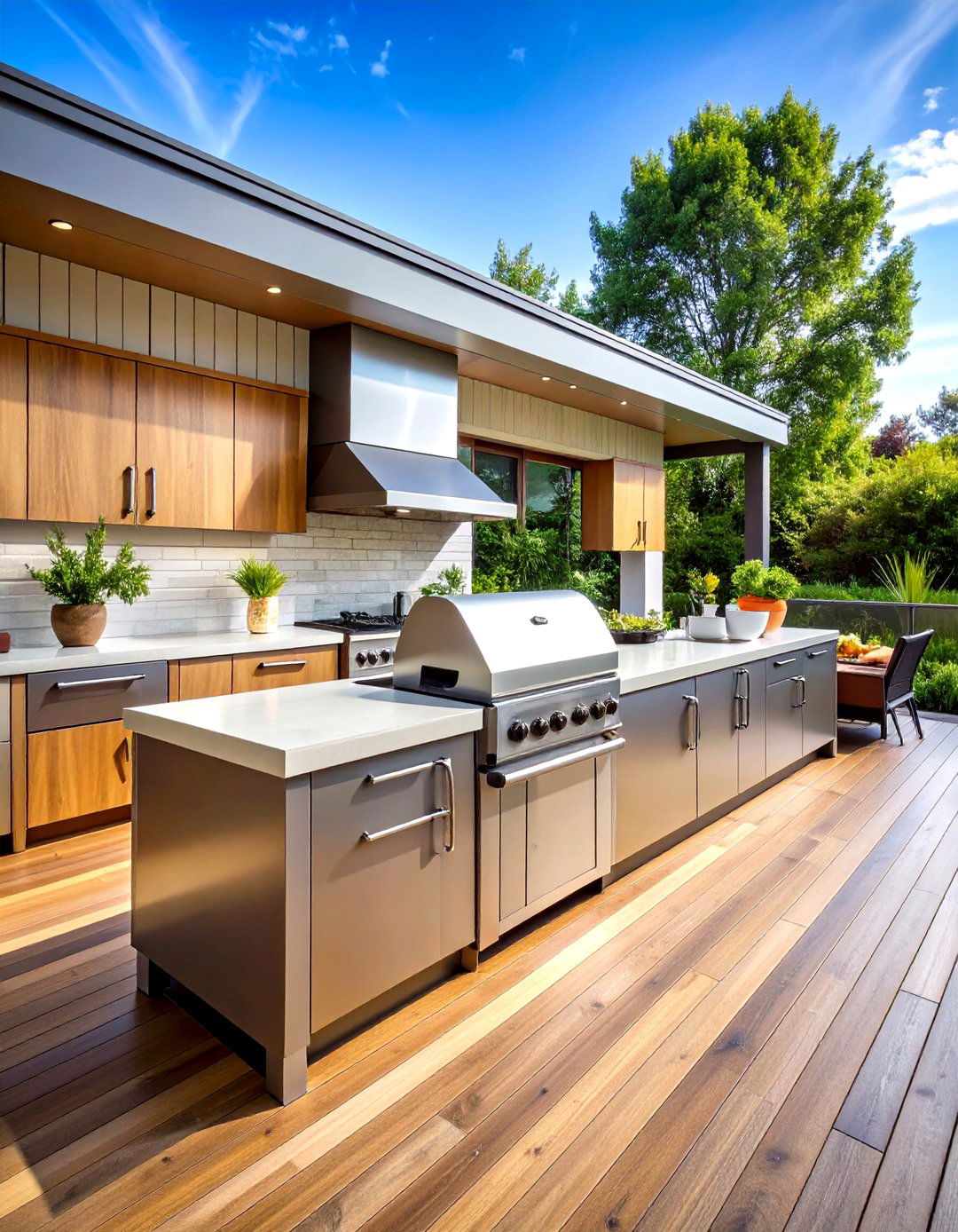 Linear Galley Deck Kitchen - 24 Outdoor Kitchen on Deck