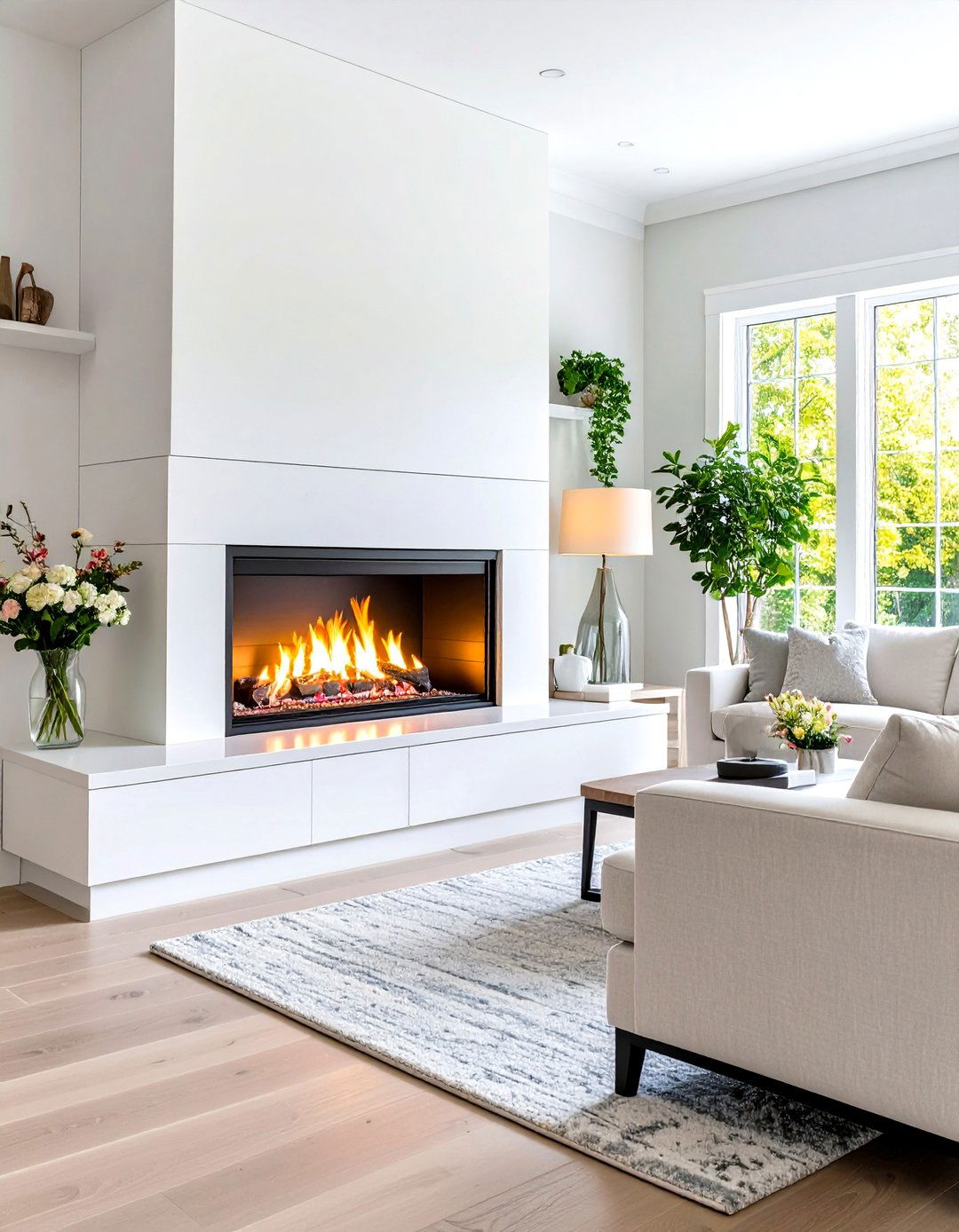 Linear Gas Fireplace Inserts - 24 Scandinavian Fireplace Ideas