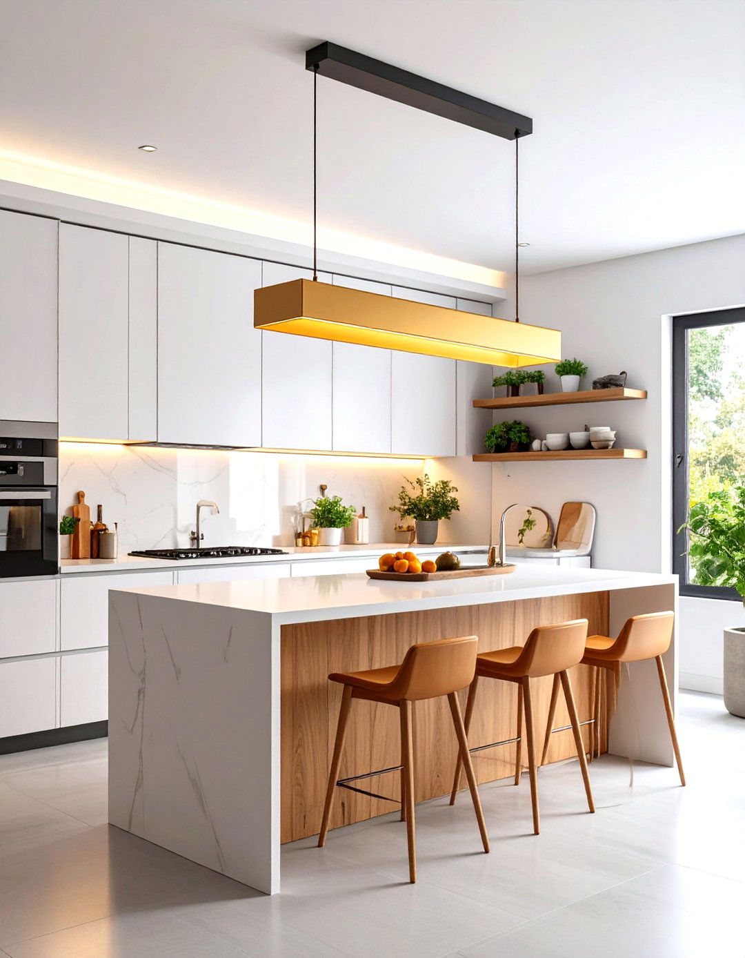 Linear Suspension Fixtures - 24 Small Kitchen Lighting Ideas
