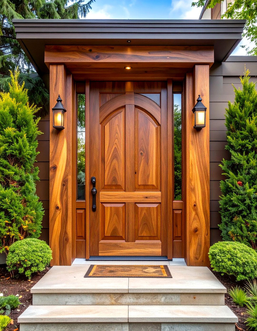 Live Edge Walnut Front Door - 24 Rustic Front Door Ideas