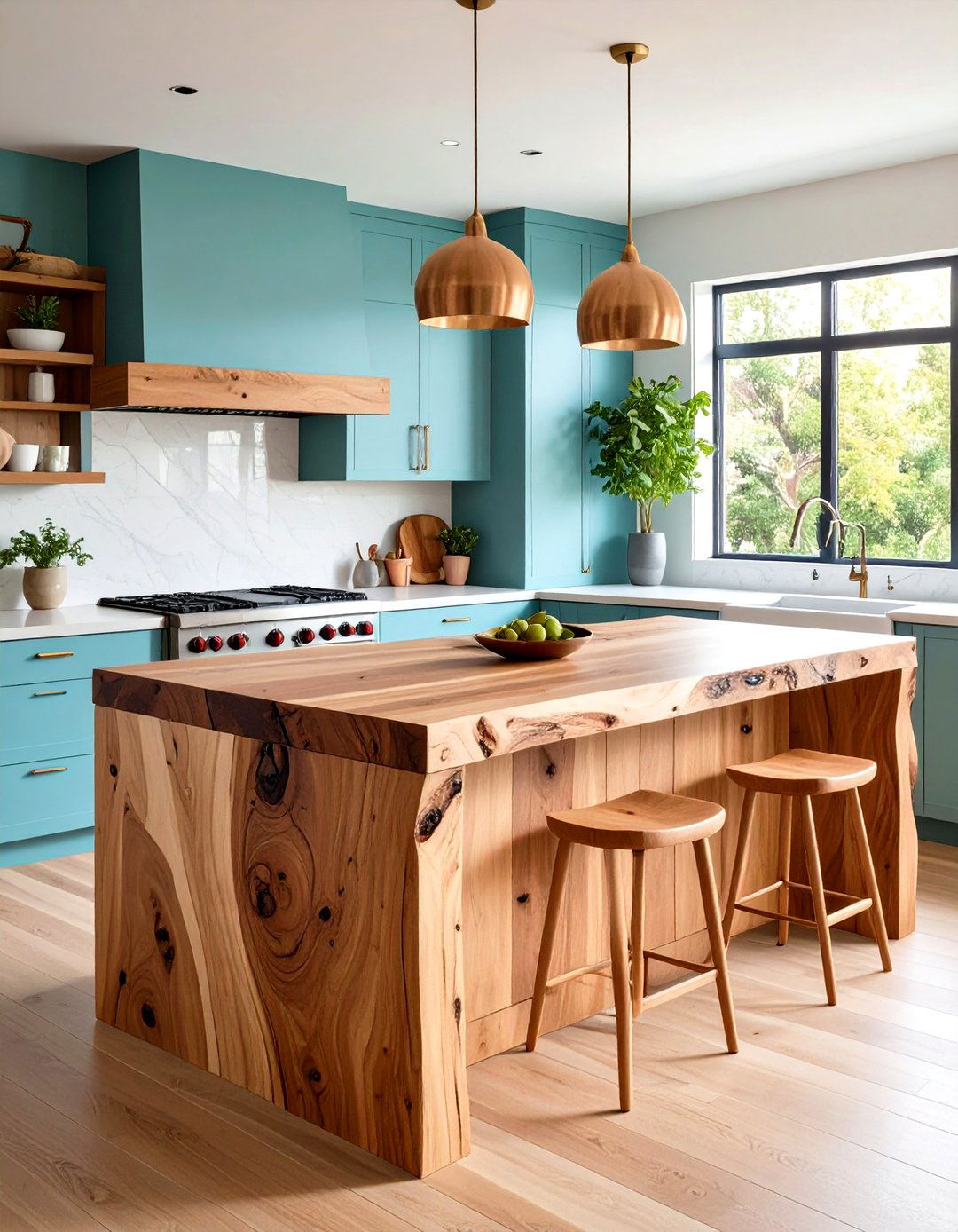 Live Edge Wood Kitchen Elements - 24 Earthy Kitchen Ideas