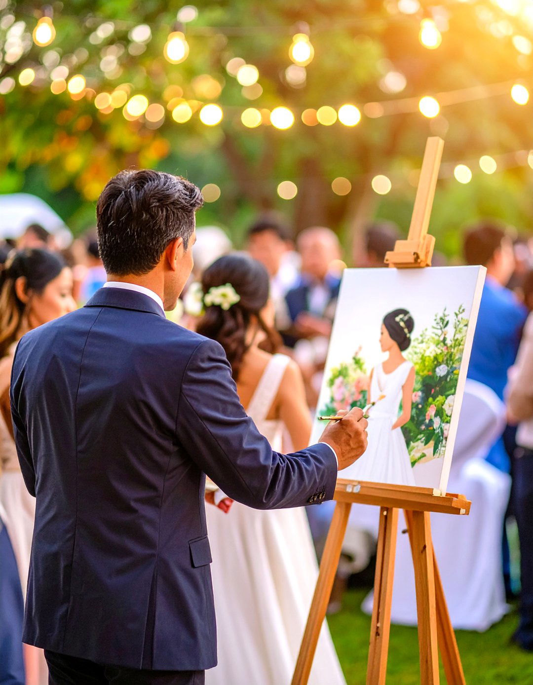 Live Painter Creating Wedding Scene - 24 Wedding Entertainment Ideas