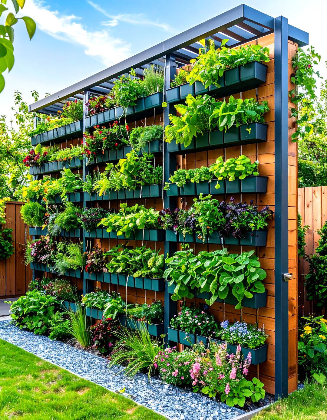 Living Green Wall Trellis for Vertical Garden Systems - 24 Garden Trellis Ideas