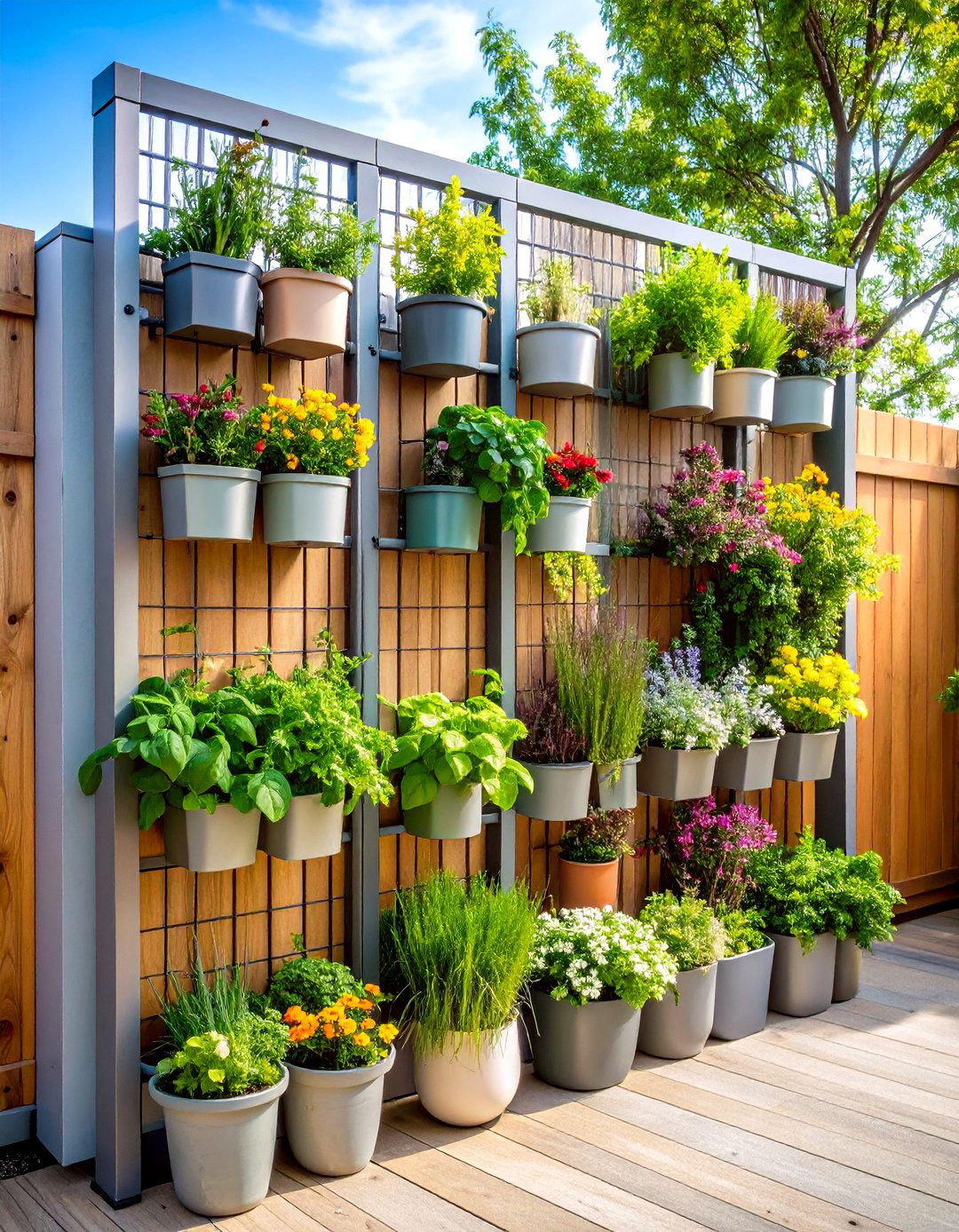 Living Herb Garden Wall Trellis - 24 Herb Garden Ideas