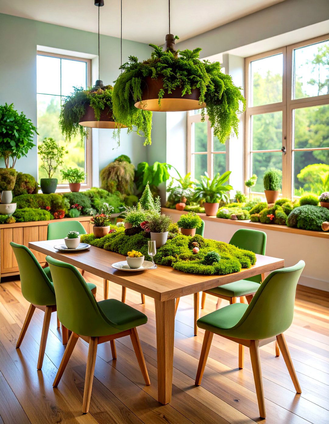 Living Moss Landscape - 24 Dining Table Centerpiece Ideas
