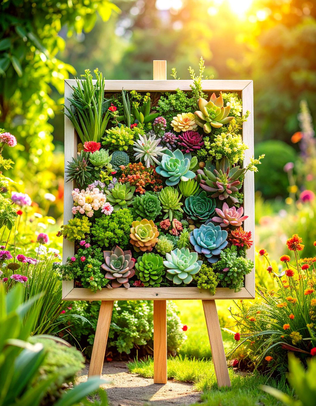 Living Picture Frame Gardens - 24 Outdoor Succulent Container Ideas