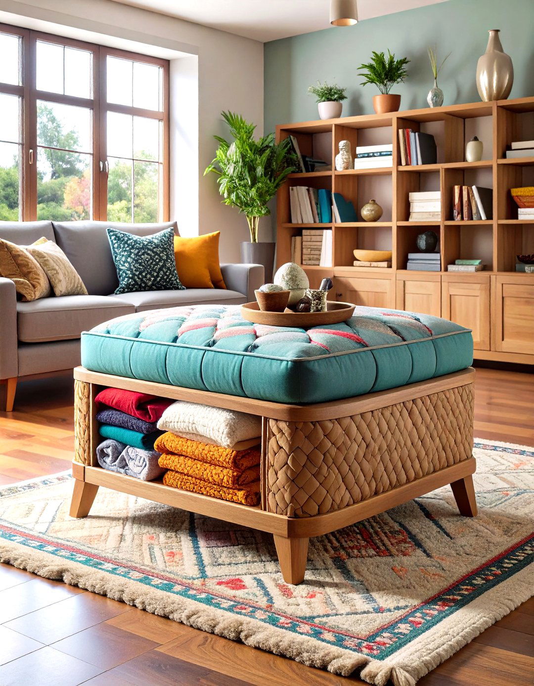 Living Room Ottoman Storage - 24 Storage Ideas