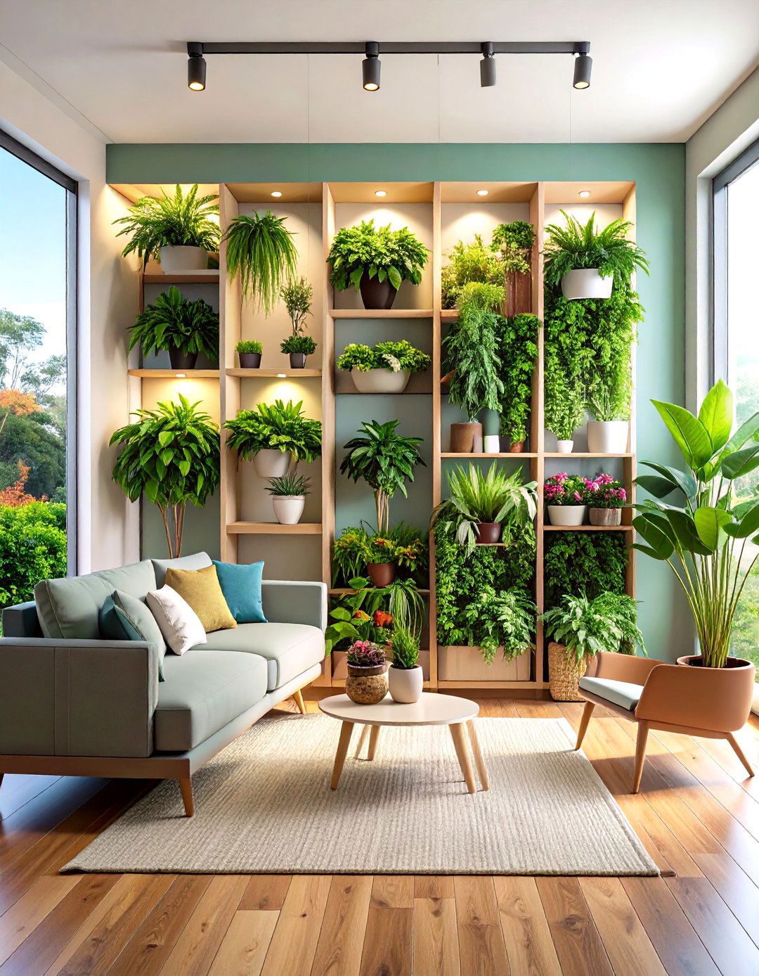 Living Room Plant Display Niche - 24 Wall Niche Ideas