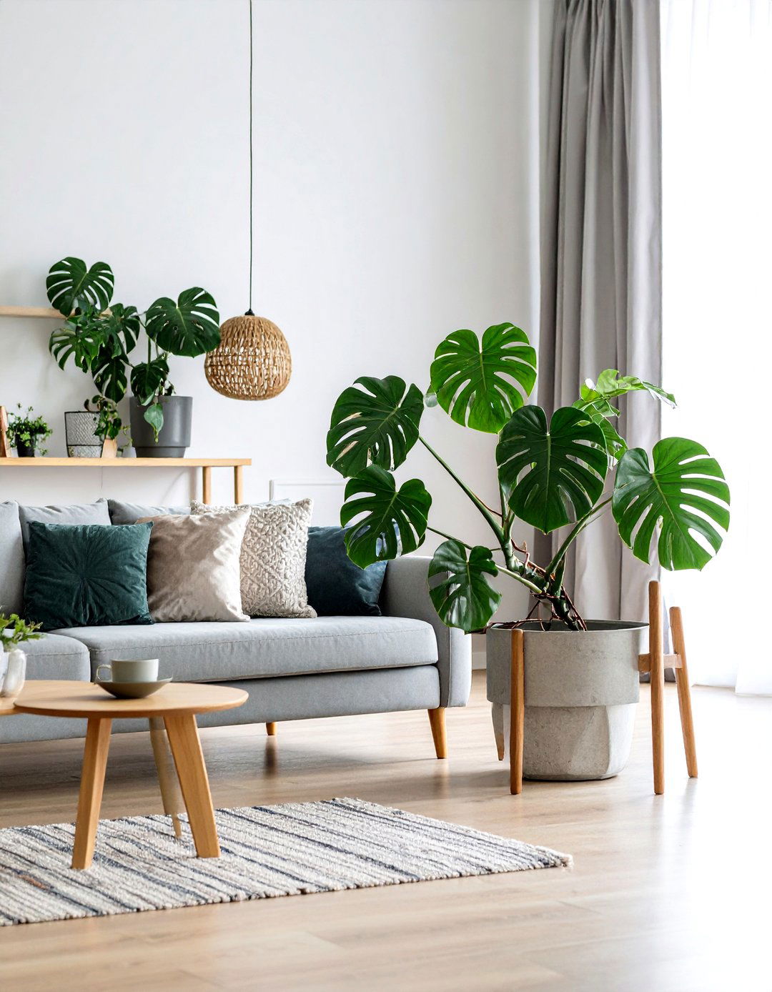Living Room Statement Plant Arrangements - 24 Ways Decorating With Plants