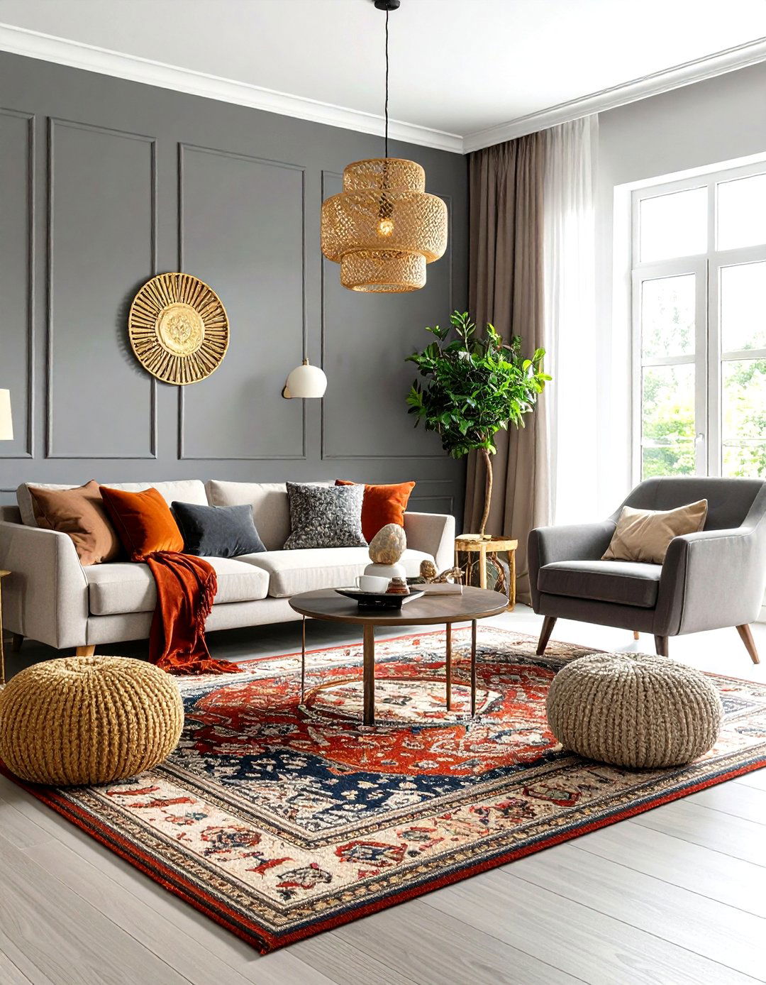 Living Room Warm Gray and Rust Update - 24 Warm Color Palettes for Every Room in the House