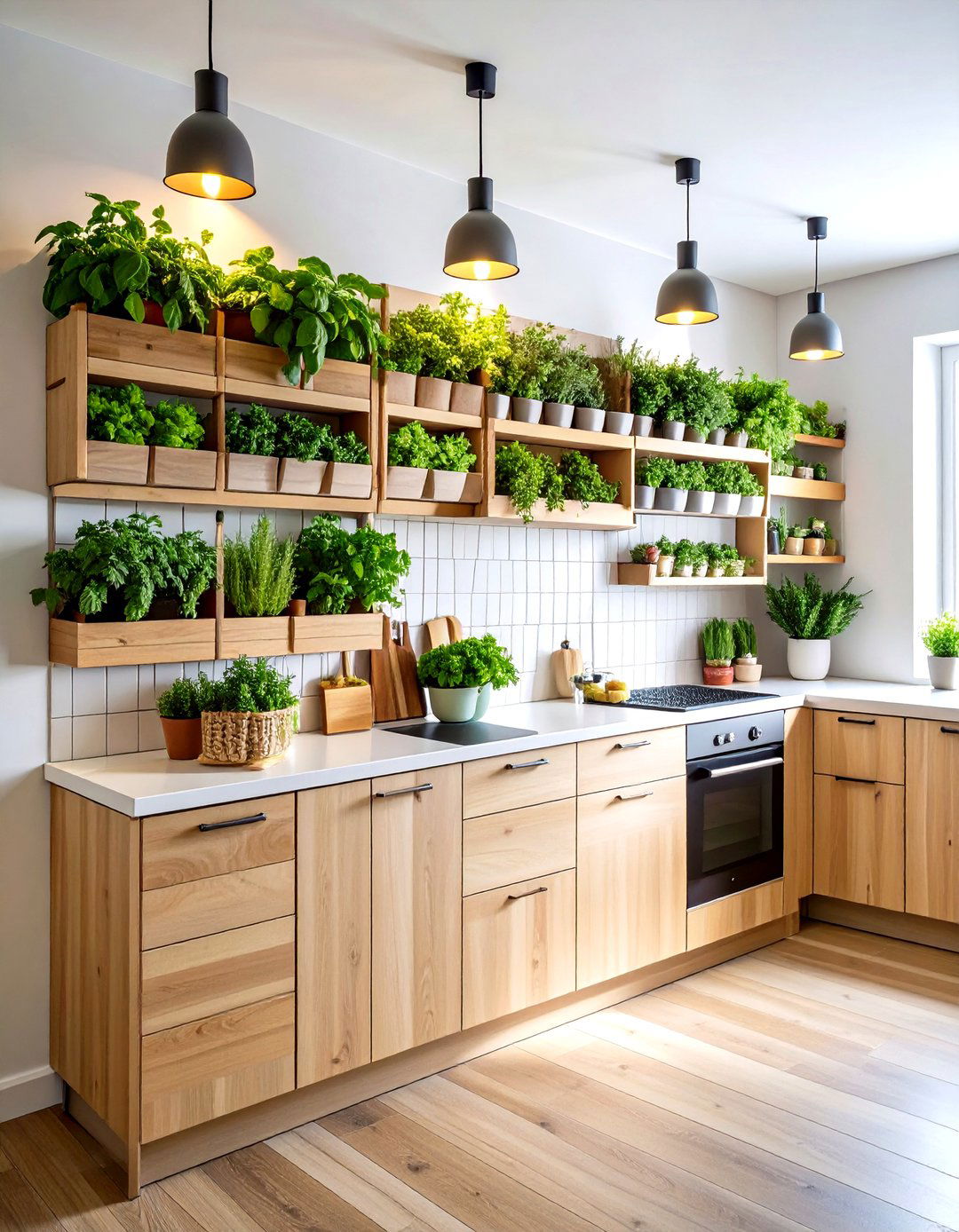 Living Wall Herb Garden - 24 Indoor Garden Ideas