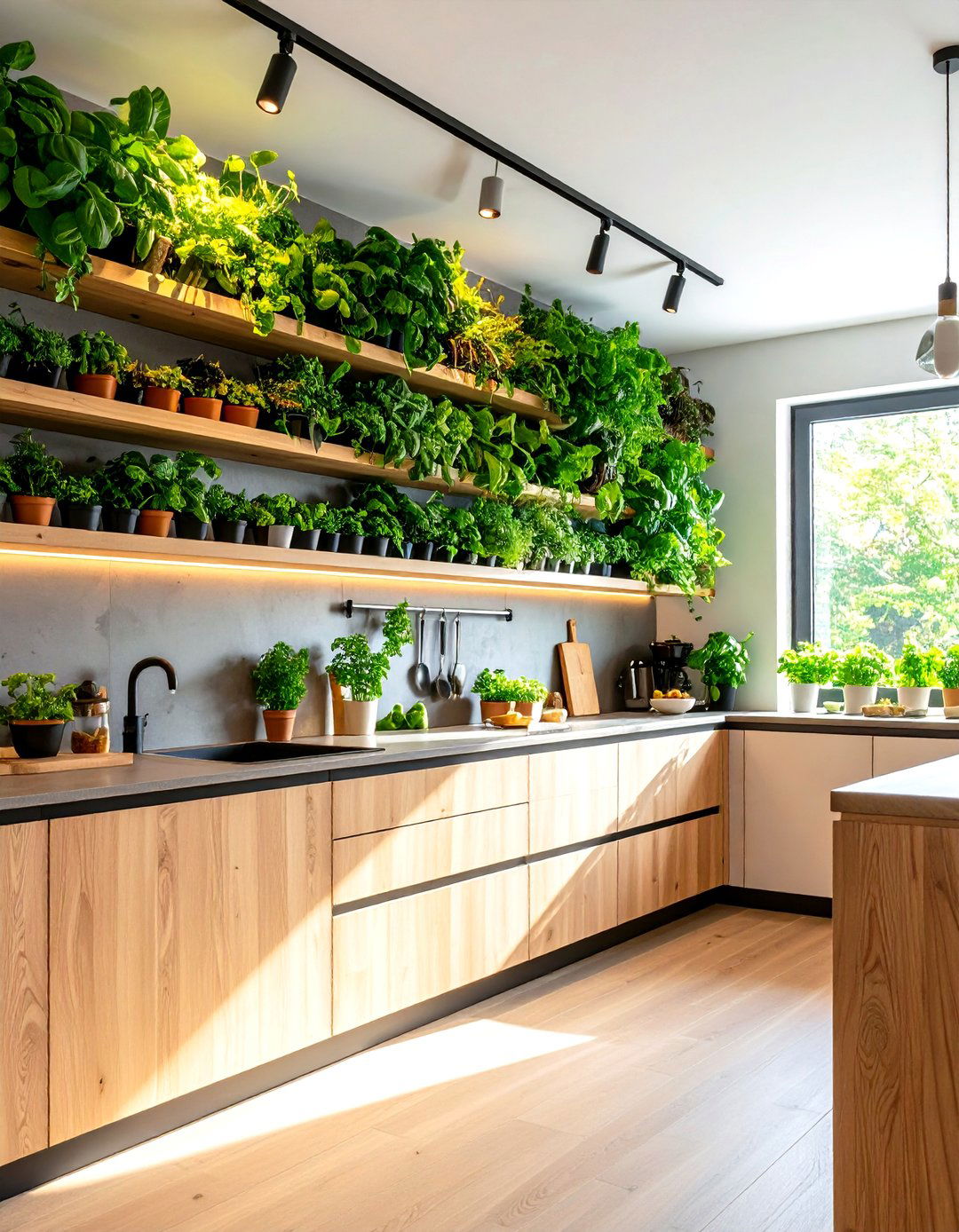 Living Wall Kitchen Gardens - 24 Earthy Kitchen Ideas