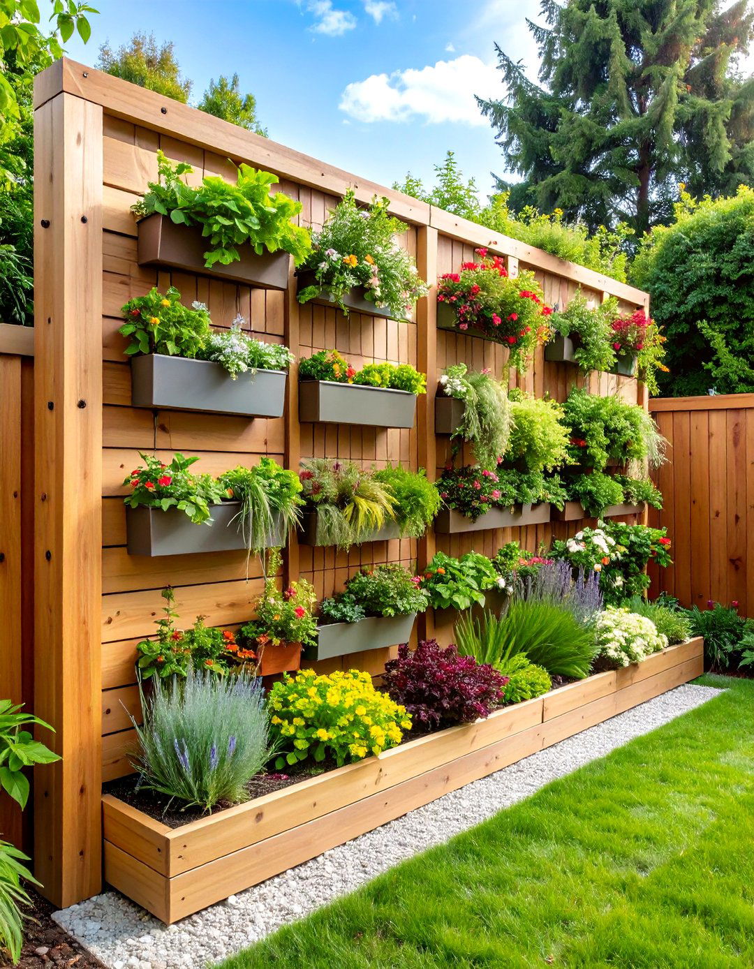 Living Wall Retaining System with Vertical Gardens - 24 Retaining Wall Ideas for Sloped Backyard