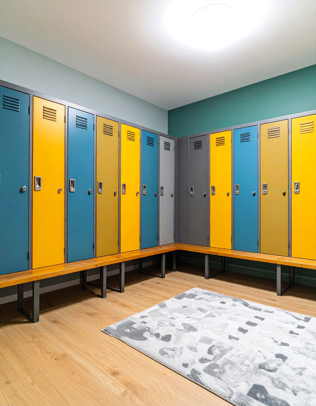 Locker Room Inspired Storage Theme - 24 Soccer Themed Bedroom Ideas