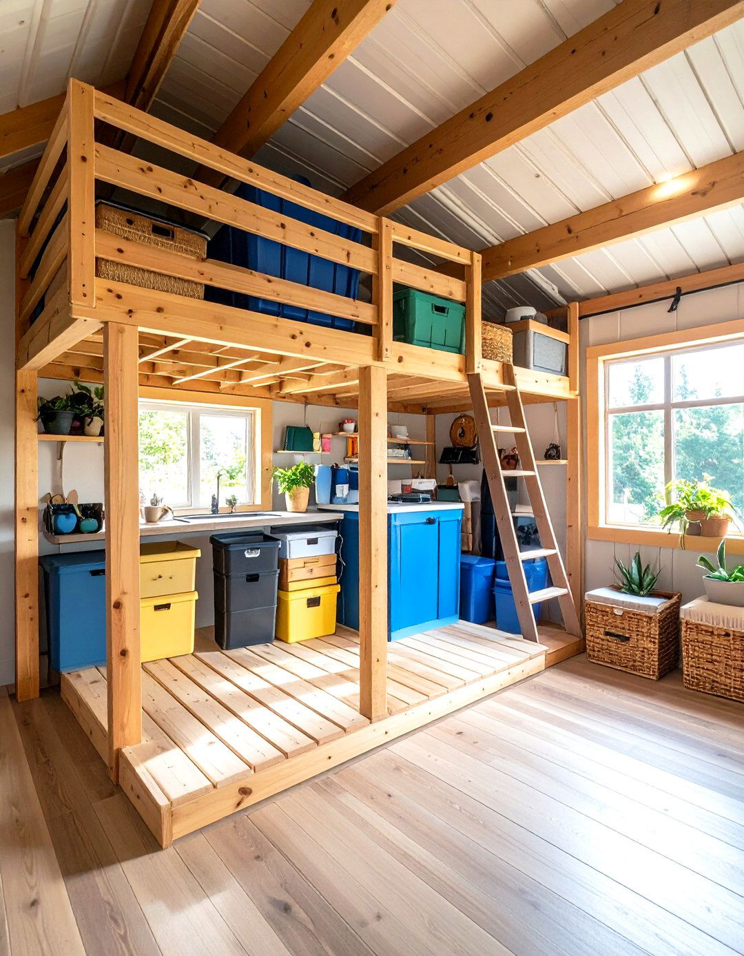 Loft Storage Platforms - 24 Shed Shelving Ideas