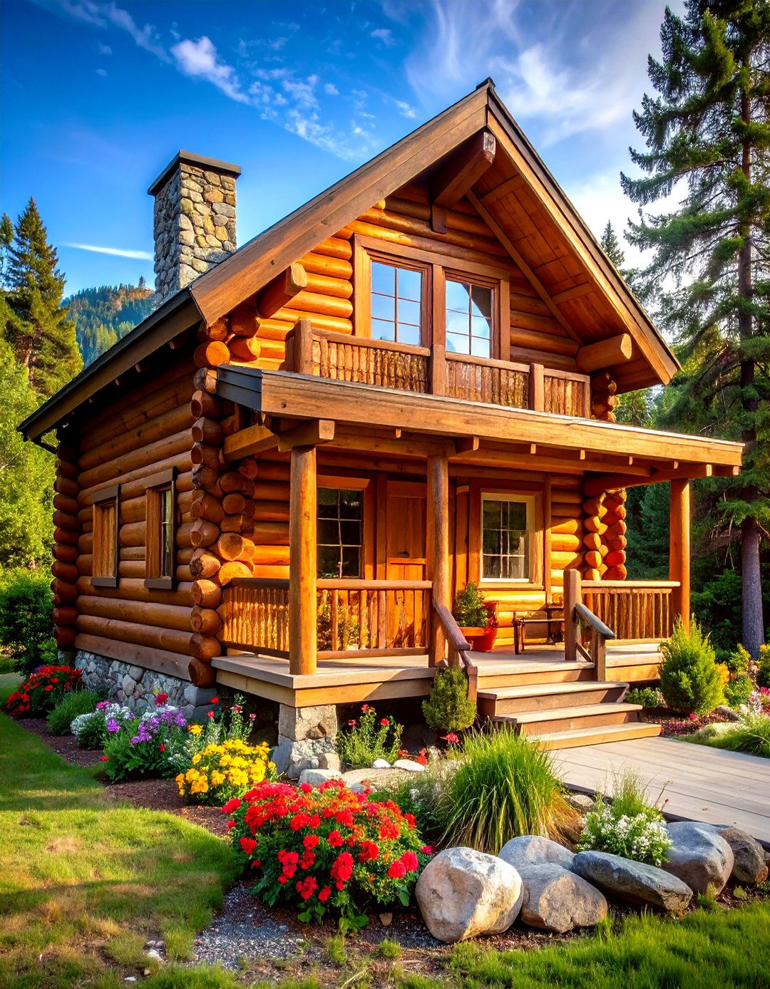 Log Cabin Natural Wood Finish - 24 Exterior House Siding Ideas