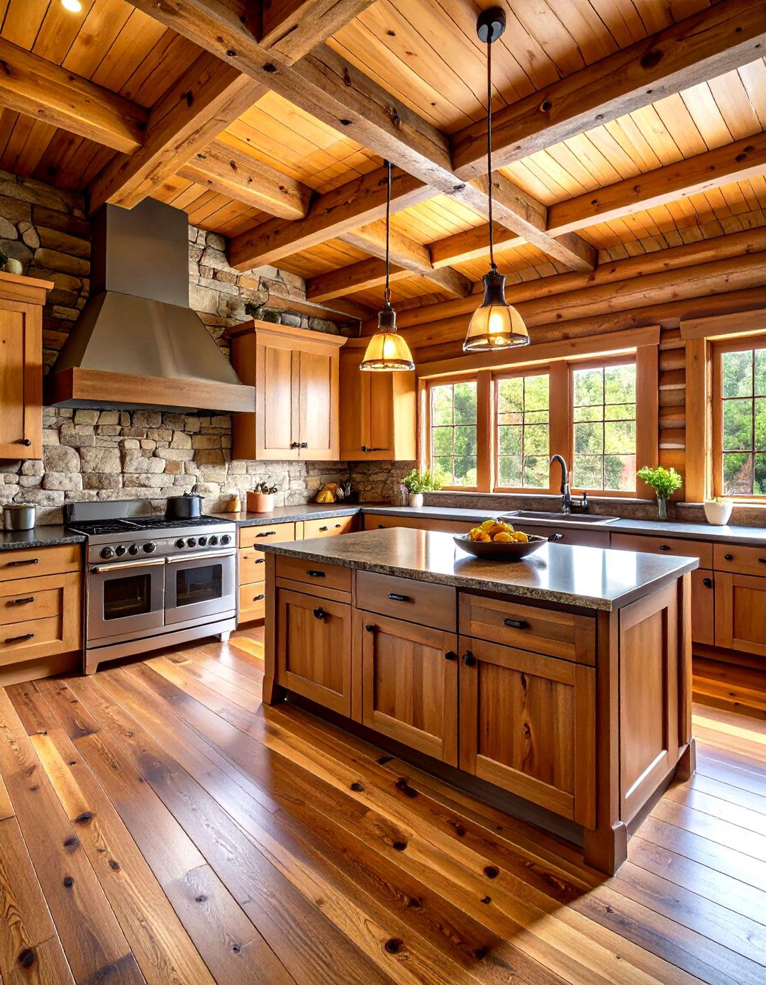 Log Cabin Style Kitchen Retreat - 24 Rustic Kitchen Ideas