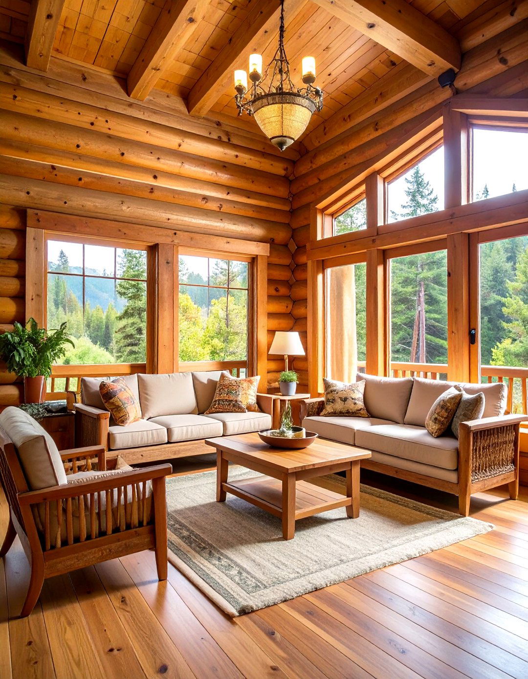 Log Cabin Sunroom Addition - 24 Rustic Sunroom Ideas