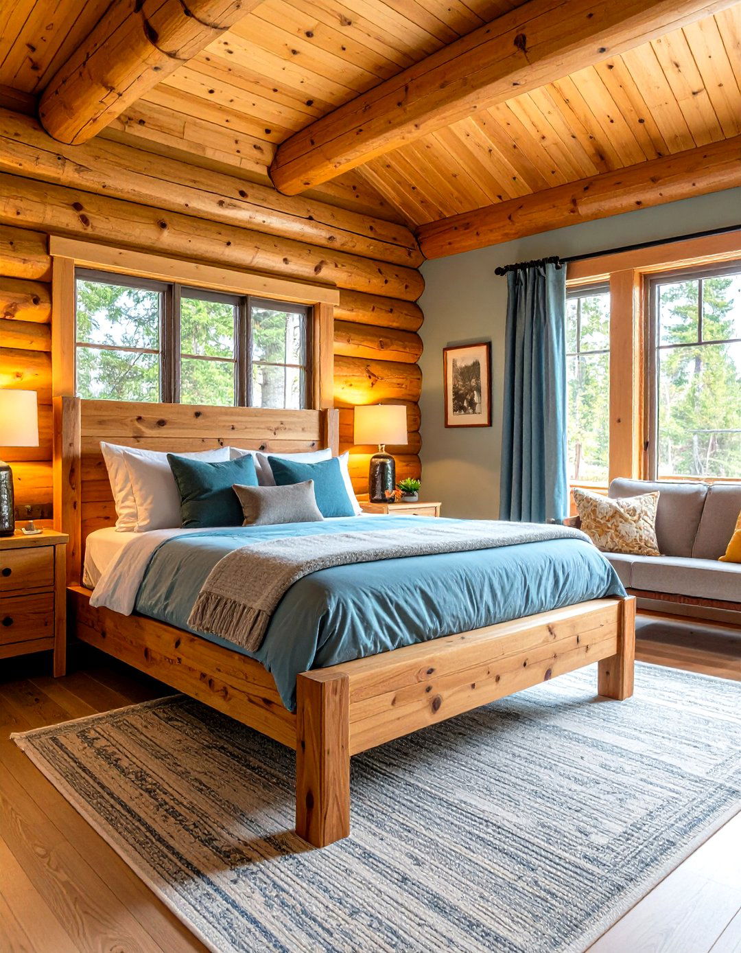 Log Furniture Statement Pieces - 24 Cabin Decor Ideas