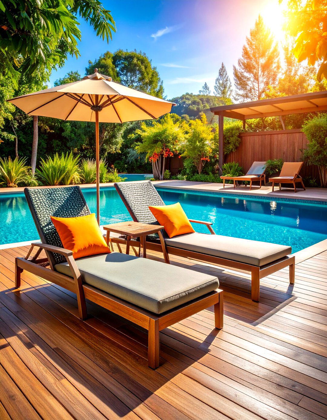 Lounge Chair Poolside Setup - 24 Outdoor Seating Ideas