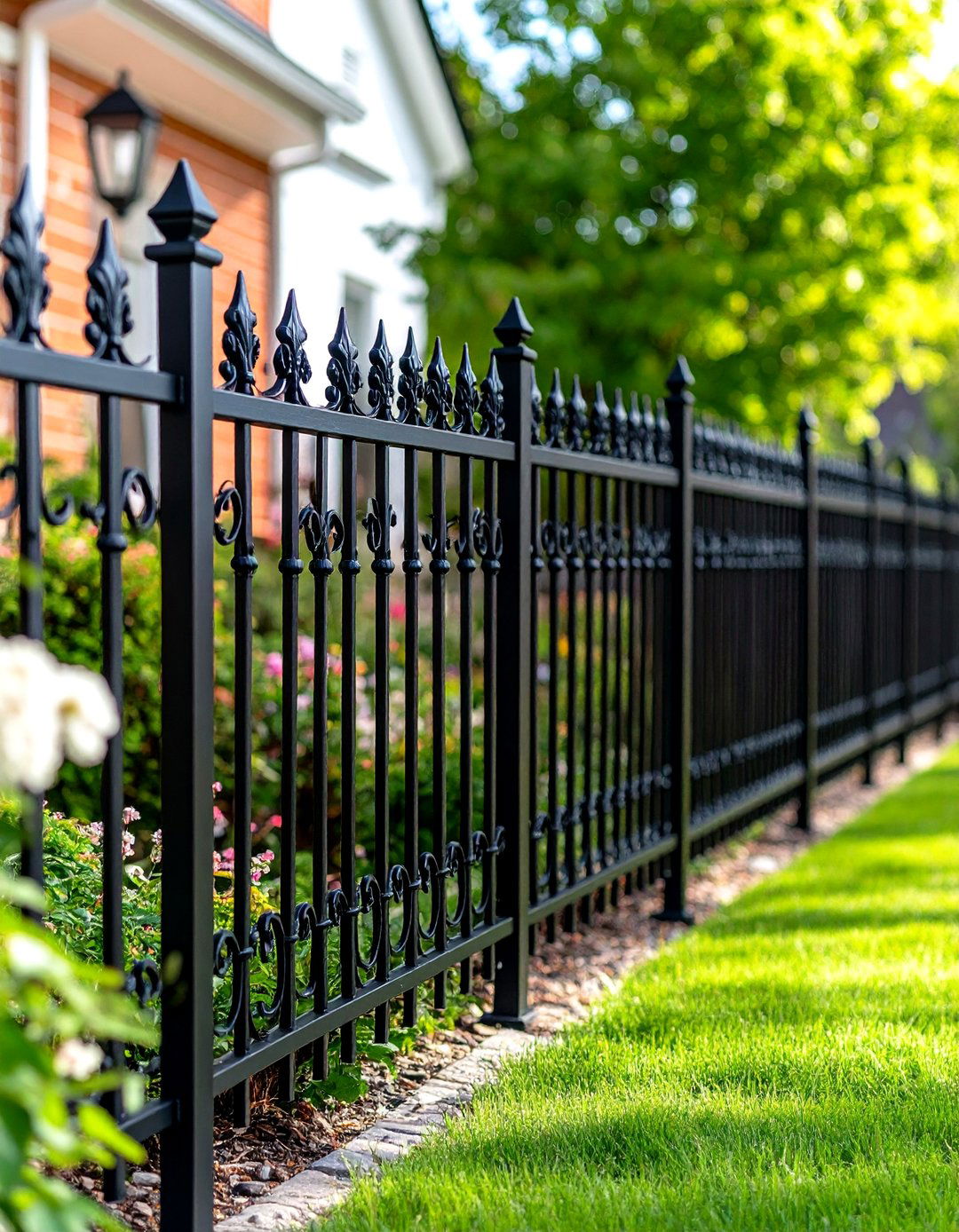 Low Decorative Border Front Yard Fence - 24 Front Yard Fence Ideas