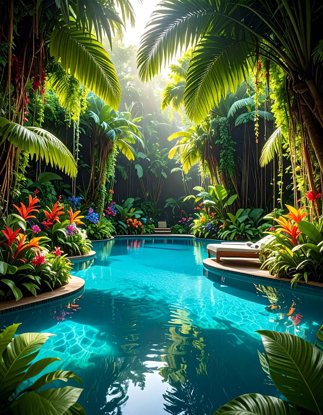 Lush Jungle Landscape Immersion - 24 Tropical Pool Landscaping Ideas