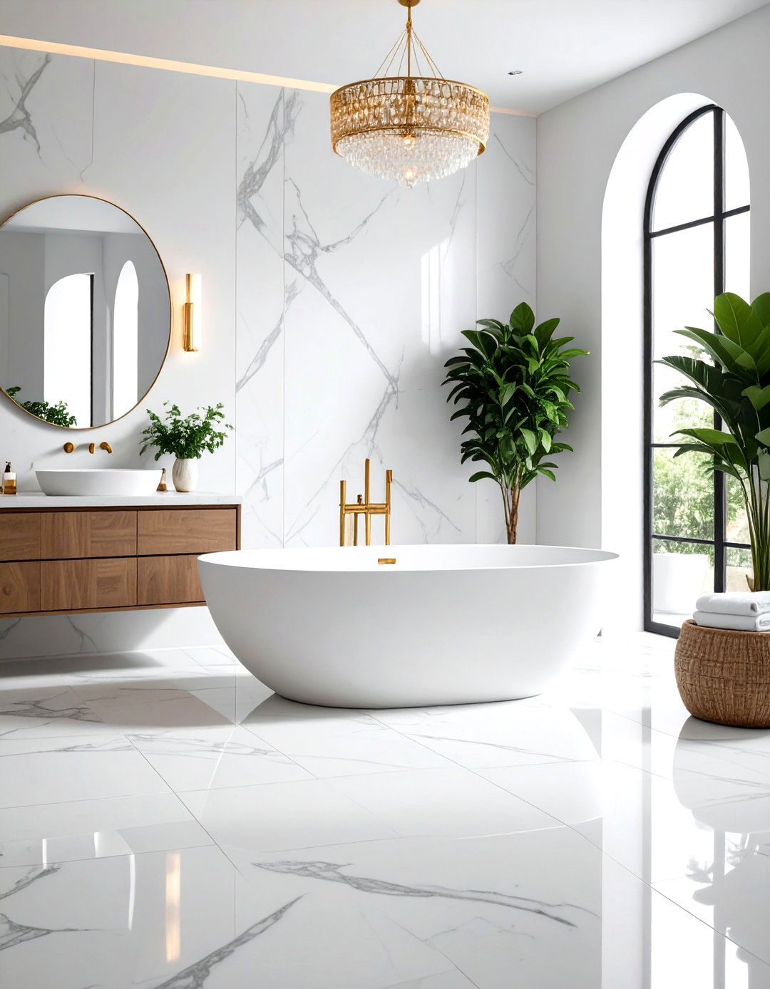 Luxurious Carrara Marble Bathtub Surround - 24 Bathtub Surround Ideas