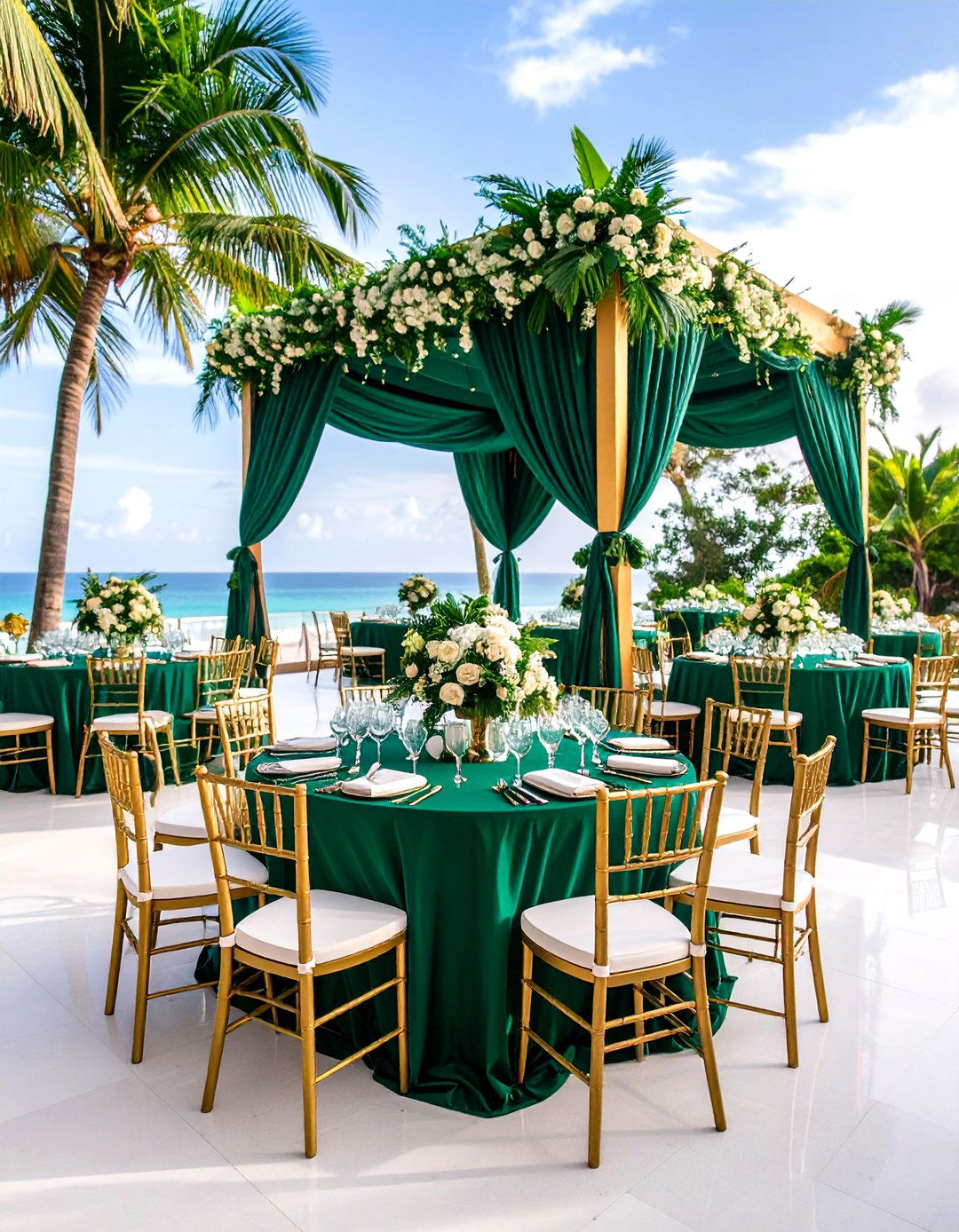 Luxurious Emerald Resort Wedding - 24 Emerald Green Wedding Ideas