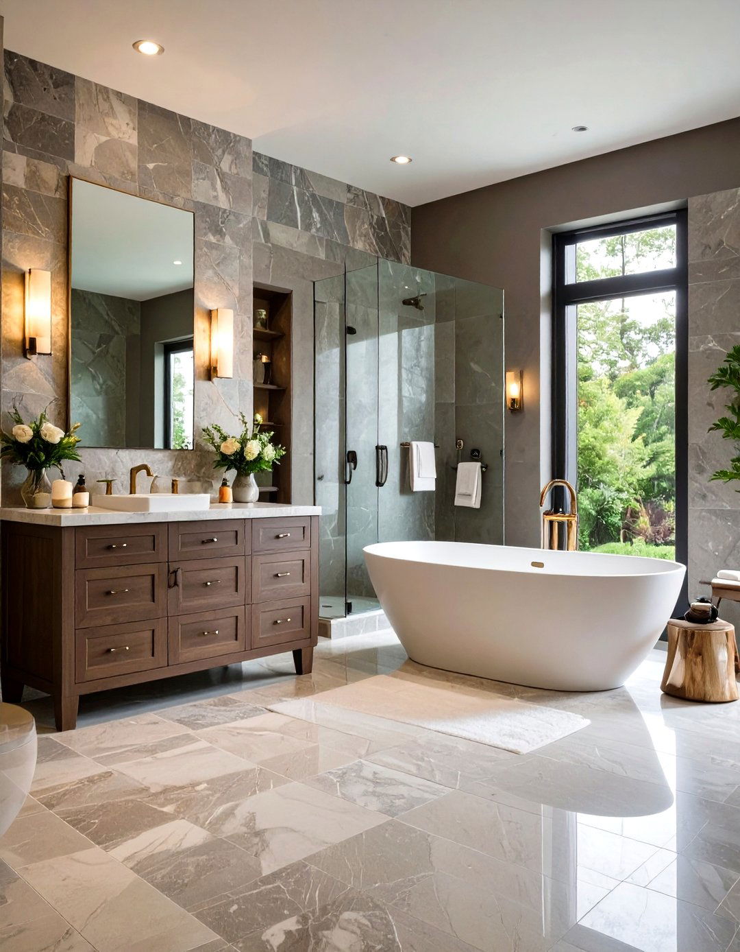 Luxurious Greige Bathroom Spa Retreat - 24 Greige Interior Design Ideas
