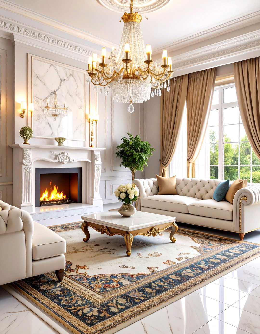 Luxurious High End Design - 24 Living Room Ideas With Sectionals and Fireplace