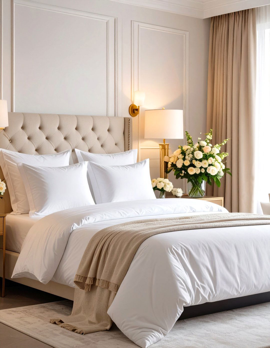 Luxurious Hotel Bedroom with Plush Comfort - 24 Cozy Bedroom Ideas