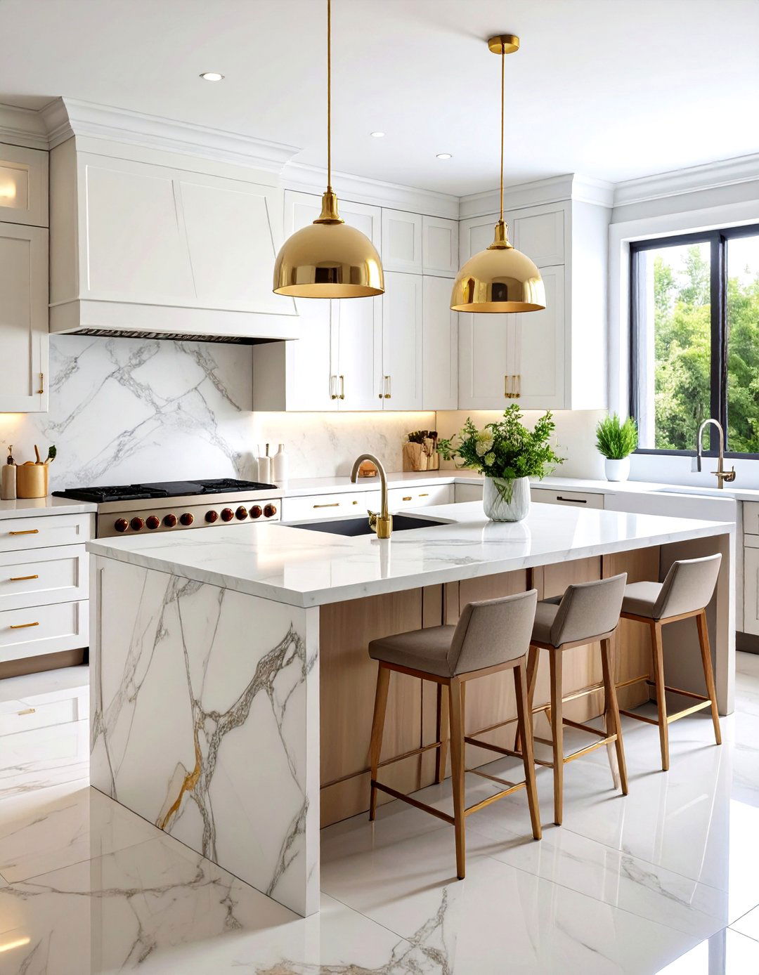 Luxurious Marble Countertops - 24 Art Deco Kitchen Ideas