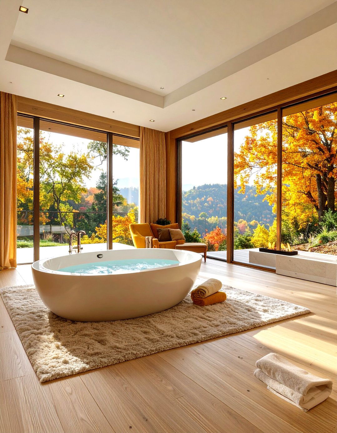 Luxurious Master Suite Design - 24 Log Cabin Interior Design Ideas