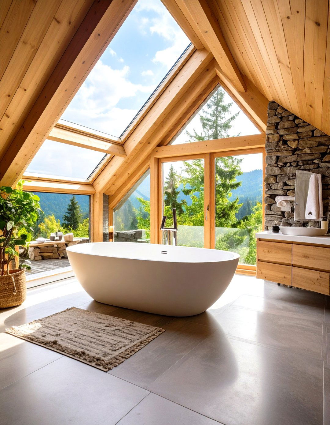 Luxurious Spa Bathroom Sanctuary - 24 attic room ideas