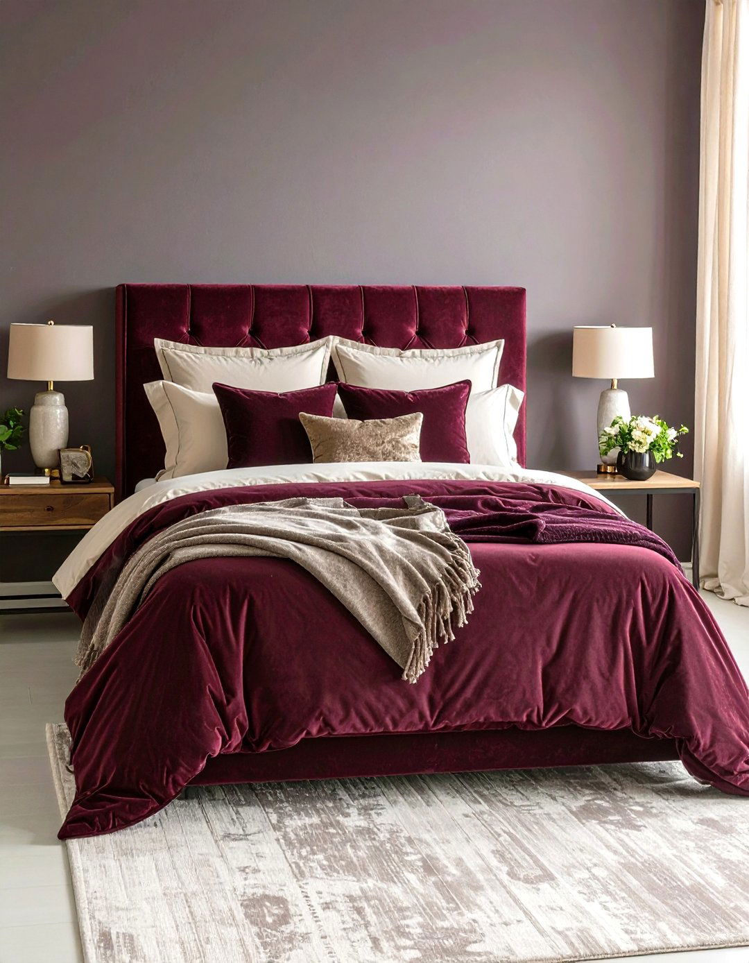 Luxurious Velvet Bedding Sets - 24 Dark Boho Bedroom Ideas