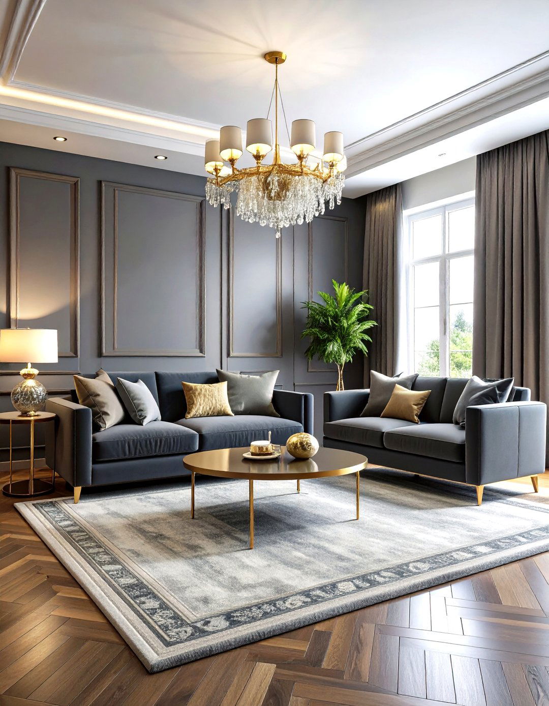Luxurious Velvet Grey Theme - 24 Grey Living Room Ideas