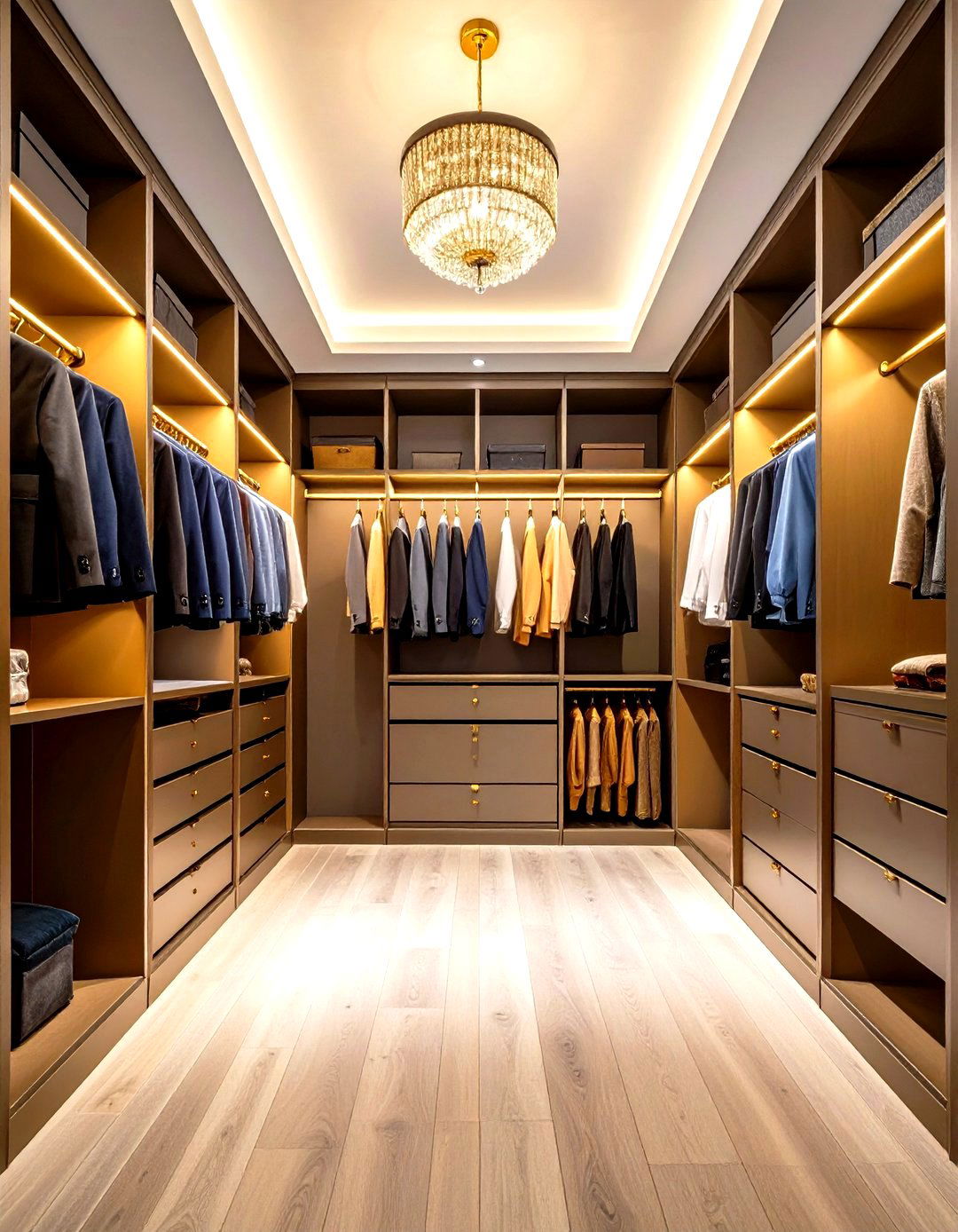 Luxurious Velvet Texture Closet with Rich Depth - 24 Closet Wallpaper Ideas