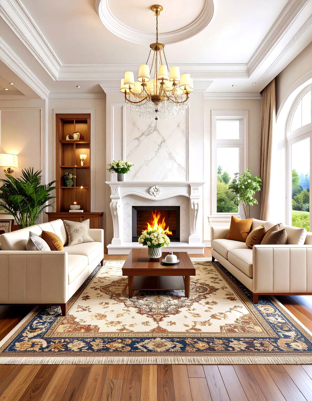 Luxury Family Room with High End Finishes and Designer Furniture - 24 Family Room Ideas